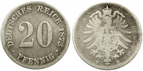 Reichskleinmünzen Kleinmünzen 20 Pfennig kleiner Adler, Silber 1873-1877
1873 H schön, selten