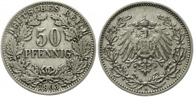 Reichskleinmünzen Kleinmünzen 50 Pfennig gr. Adler Eichenzweige Silb. 1896-1903
1903 A. sehr schön