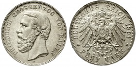 Reichssilbermünzen J. 19-178 Baden Friedrich I., 1856-1907
5 Mark 1891 G. A ohne Querstrich.
gutes vorzüglich, winz. Kratzer, selten in dieser Erhal...