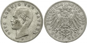 Reichssilbermünzen J. 19-178 Bayern Otto, 1886-1913
2 Mark 1898 D. Seltenes Jahr.
sehr schön