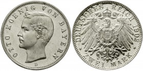 Reichssilbermünzen J. 19-178 Bayern Otto, 1886-1913
2 Mark 1902 D. Polierte Platte, kl. Kratzer