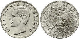 Reichssilbermünzen J. 19-178 Bayern Otto, 1886-1913
2 Mark 1904 D. prägefrisch