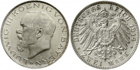 Reichssilbermünzen J. 19-178 Bayern Ludwig III., 1913-1918
2 Mark 1914 D. fast Stempelglanz