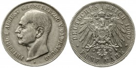 Reichssilbermünzen J. 19-178 Oldenburg Friedrich August, 1900-1918
5 Mark 1900 A. sehr schön, winz. Randfehler