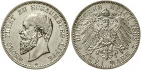 Reichssilbermünzen J. 19-178 Schaumburg-Lippe Georg, 1893-1911
2 Mark 1898 A. gutes vorzüglich
