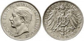 Reichssilbermünzen J. 19-178 Schwarzburg/-Rudolstadt Günther Victor, 1890-1918
2 Mark 1898 A. gutes sehr schön