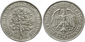 Weimarer Republik Kursmünzen 5 Reichsmark Eichbaum Silber 1927-1933
1931 F. sehr schön/vorzüglich, Randfehler