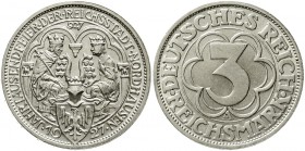 Weimarer Republik Gedenkmünzen 3 Reichsmark Nordhausen
1927 A. vorzüglich/Stempelglanz