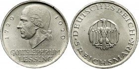 Weimarer Republik Gedenkmünzen 5 Reichsmark Lessing
1929 A. fast Stempelglanz