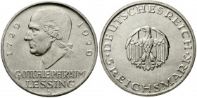 Weimarer Republik Gedenkmünzen 5 Reichsmark Lessing
1929 D. gutes vorzüglich, winz. Kratzer
