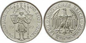 Weimarer Republik Gedenkmünzen 3 Reichsmark Meissen
1929 E. vorzüglich/Stempelglanz, etwas berieben