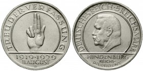 Weimarer Republik Gedenkmünzen 5 Reichsmark Schwurhand
1929 D. vorzüglich