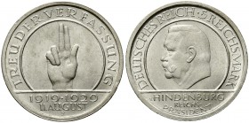Weimarer Republik Gedenkmünzen 5 Reichsmark Schwurhand
1929 F. prägefrisch/fast Stempelglanz, kl. Randfehler