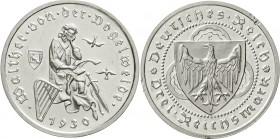 Weimarer Republik Gedenkmünzen 3 Reichsmark Vogelweide
1930 D. vorzüglich/Stempelglanz aus Polierte Platte, berieben und kl. Randfehler