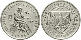 Weimarer Republik Gedenkmünzen 3 Reichsmark Vogelweide
1930 E. vorzüglich/Stempelglanz, etwas berieben
