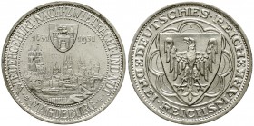 Weimarer Republik Gedenkmünzen 3 Reichsmark Magdeburg
1931 A. vorzüglich/Stempelglanz, winz. Randfehler