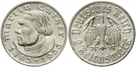 Drittes Reich Gedenkmünzen 2 Reichsmark Luther 1933-1934
1933 F. fast Stempelglanz