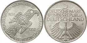 Münzen der Bundesrepublik Deutschland Gedenkmünzen 5 Deutsche Mark, Silber, 1952-1979
Germanisches Museum 1952 D. fast Stempelglanz