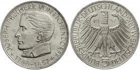 Münzen der Bundesrepublik Deutschland Gedenkmünzen 5 Deutsche Mark, Silber, 1952-1979
Eichendorff 1957 J. prägefrisch/fast Stempelglanz