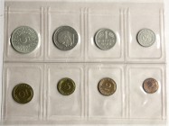 Münzen der Bundesrepublik Deutschland Kursmünzensätze 1 Pfennig - 5 Deutsche Mark, 1964-2001
1967 J. O.B.H.
Polierte Platte, Folie leicht angerissen...
