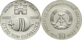 Gedenkmünzen der DDR
10 Mark 1977. Guericke.
prägefrisch