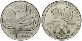 Gedenkmünzen der DDR
20 Mark 1979 A. Blattprobe.
Stempelglanz