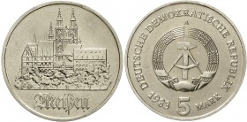 Gedenkmünzen der DDR
5 Mark 1983. Meißen.
Stempelglanz