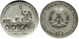Gedenkmünzen der DDR
10 Mark 1989 A Schadow.
Polierte Platte, original verschweißt