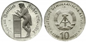 Gedenkmünzen der DDR
10 Mark Fichte 1990 A. Polierte Platte, original verschweißt