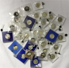Gedenkmünzen der DDR Lots
Sammlung von 34 verschiedenen 5 Mark-Gedenkmünzen aus 1977 bis 1990. 7 X original verplombt (Kapseln mit blauem Inlett), 20...
