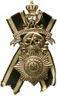 Orden und Ehrenzeichen Deutschland Deutsche Länder, bis 1918
Preußen: Abzeichen der Totenkopf-Husaren. 60 X 33 mm.
vorzüglich