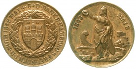 Orden und Ehrenzeichen Deutschland Deutsche Länder, bis 1918
Hamburg: Miniatur Medaille für Hilfeleistung beim Stadtbrand 1842 (verliehen 1843). 17 m...