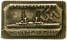 Orden und Ehrenzeichen Deutschland Drittes Reich, 1933-1945
Probe oder Präsentationsexemplar (?) zum Tagungsabzeichen Skagerrakfeier Chemnitz 1933. R...