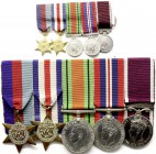 Orden und Ehrenzeichen Großbritannien
Fünfer-Ordenspange Georg VI.: 1939-1945 Star, France and Germany Star, Defence Medal, 1939-1945 Medal, Long Ser...