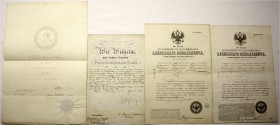 Militaria Sonstige militär. Gegenstände
Konvolut von 14 Dokumenten des Astronomen Friedrich August Theodor Winnecke (1835 Groß Heere - 1897 Bonn): Sc...