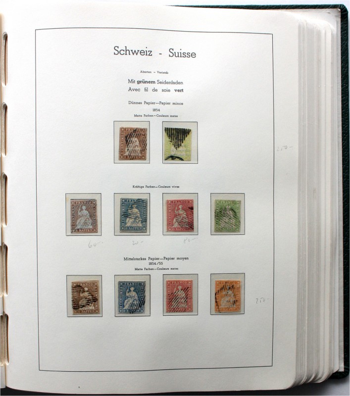 Briefmarken Lots und Sammlungen
Schweiz 1850/1965 Sammlung im Leuchtturm-Vordru...