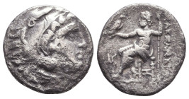 KINGS OF MACEDON. Alexander III 'the Great' (336-323 BC). Ar. Drachm.
Reference:
Condition: Very Fine

W :3.6 gr
H :17.9 mm