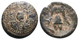 Greek Coins. 4th - 1st century B.C. AE
Reference:
Condition: Very Fine

W :3.5 gr
H :16.5 mm