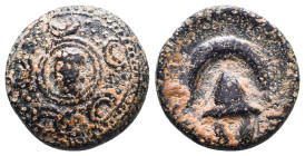 Greek Coins. 4th - 1st century B.C. AE
Reference:
Condition: Very Fine

W :3.5 gr
H :15.7 mm
