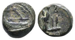 Greek Coins. 4th - 1st century B.C. AE
Reference:
Condition: Very Fine

W :1.9 gr
H :10.6 mm