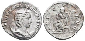 Otacilia Severa. Augusta, A.D. 244-249. AR antoninianus

Reference:
Condition: Very Fine

W :3.5 gr
H :21.3 mm