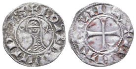 Crusader States, Antioch (Principality). Bohémond III AR Denier.
Reference:
Condition: Very Fine

W :0.9 gr
H :17.1nmm