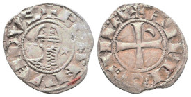 Crusader States, Antioch (Principality). Bohémond III AR Denier.
Reference:
Condition: Very Fine

W :0.9 gr
H :18 .6 mm