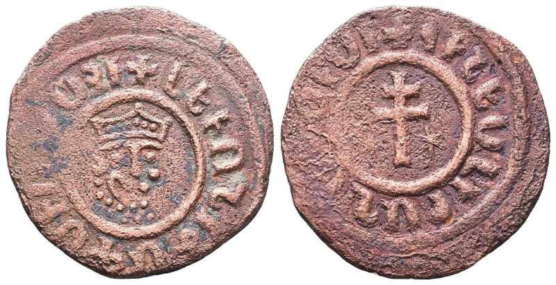 ARMENIA, Cilician Armenia. Royal. Levon I. 1198-1219. AE Tank
Reference:
Condi...