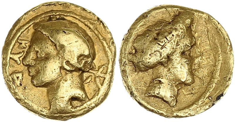 GRÈCE ANTIQUE - GREEK
Cyrénaïque, Cyrène. Litra ou 1/10e de statère d’Or ND (323...