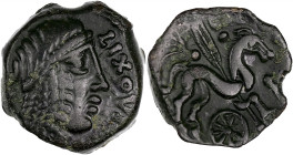 GAULE - CELTIC
Léxoviens (Lisieux). Bronze, classe I, légende LIXOVIATIS ND (Ier s. av. J.-C.).
LT.7143 - DT.2488 ; Bronze - 2,80 g - 15 mm - 8 h
De t...