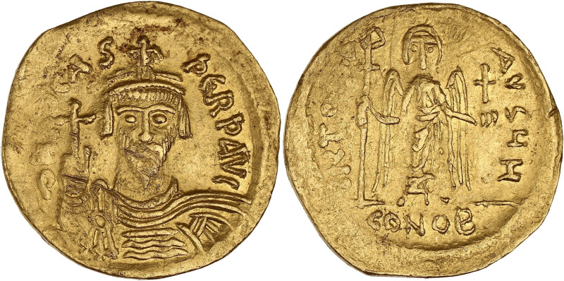 EMPIRE BYZANTIN - BYZANTINE
Phocas (602-610). Solidus ND (607-610), Constantinop...