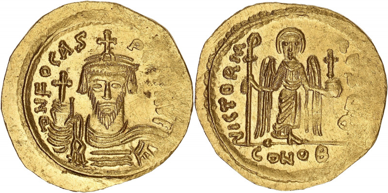 EMPIRE BYZANTIN - BYZANTINE
Phocas (602-610). Solidus ND (607-610), Constantinop...