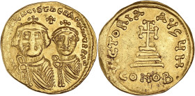 EMPIRE BYZANTIN - BYZANTINE
Héraclius et Héraclius Constantin (613-641). Solidus ND (613-629), Constantinople, 8e officine.
BC.743 ; Or - 4,27 g - 20 ...
