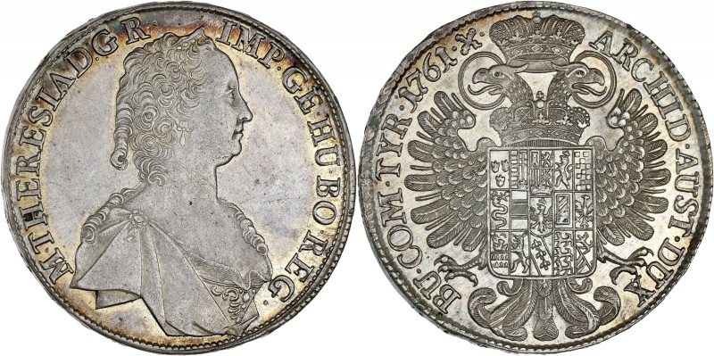 AUTRICHE - AUSTRIA
Marie-Thérèse (1740-1780). Thaler 1761, Hall.
KM.1816 ; Argen...